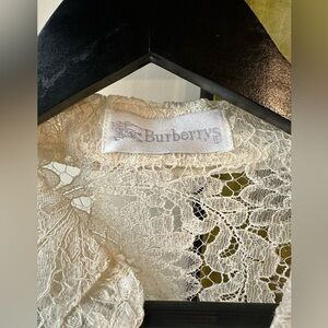 Burberry Cream Lace Button-Down Shirt